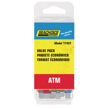 SEACHOICE Automotive Fuse Kits, ATM Series, 5A to 30A, Not Rated 11431